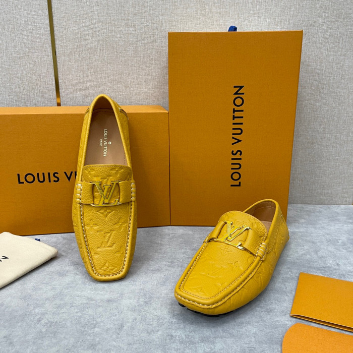Louis Vuitton NIGO Leather Dark Grain Logo Muller Shoes #nigo94279