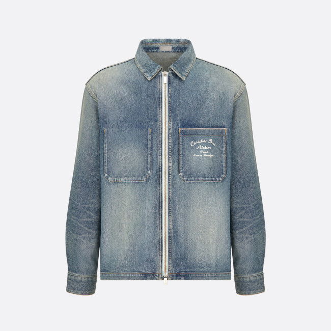 Dior NIGO Long Sleeved Denim Zippered Jacket #nigo94336