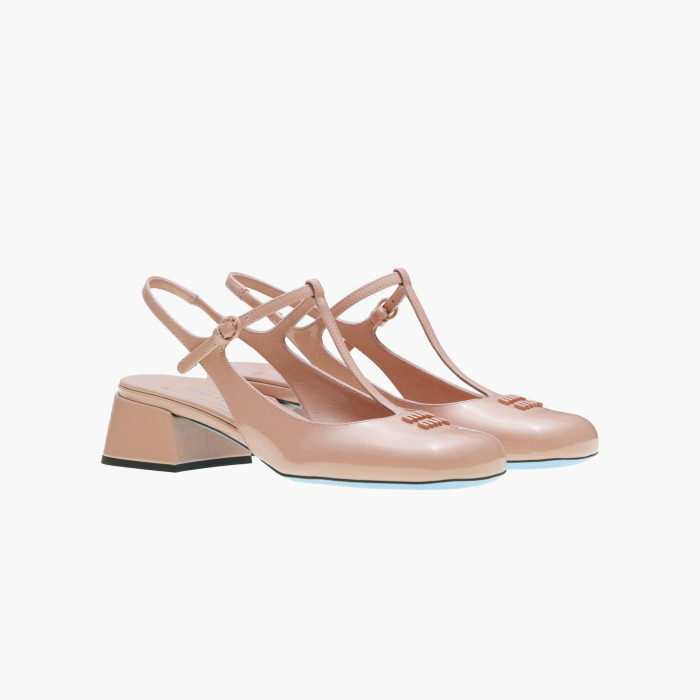miumiu NIGO High Heeled Dance Sandals Leather Shoes #nigo57263