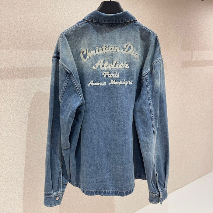 Dior NIGO Long Sleeved Denim Zippered Jacket #nigo94336