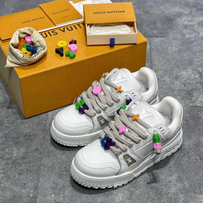 Louis Vuitton NIGO Beaded shoelaces sneakers board shoes #nigo1493