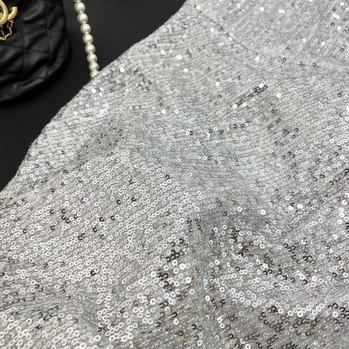 Balmain NIGO Summer Silver Sequin Coat Dress Set #nigo56842