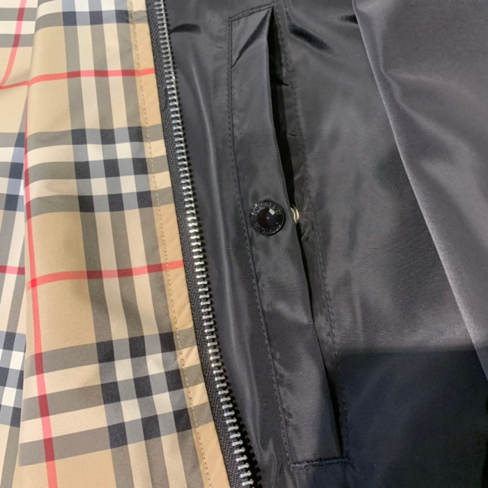 Burberry NIGO Nylon Double-Sided Hooded Plaid Stripe Jacket #nigo57165