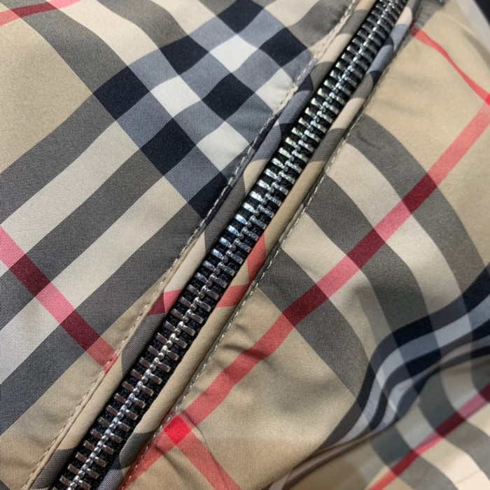 Burberry NIGO Nylon Double-Sided Hooded Plaid Stripe Jacket #nigo57165