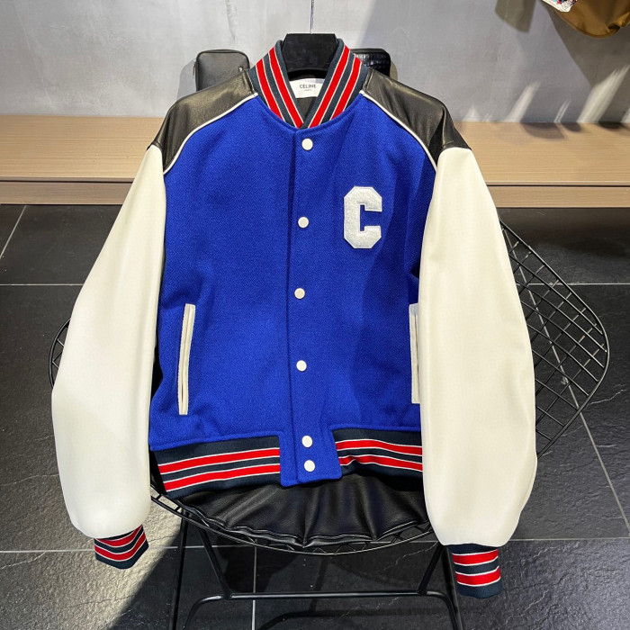 Celine Blue Baseball Jacket #nigo94375
