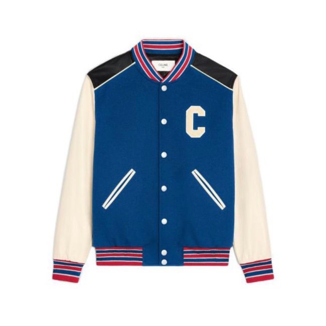 Celine Blue Baseball Jacket #nigo94375