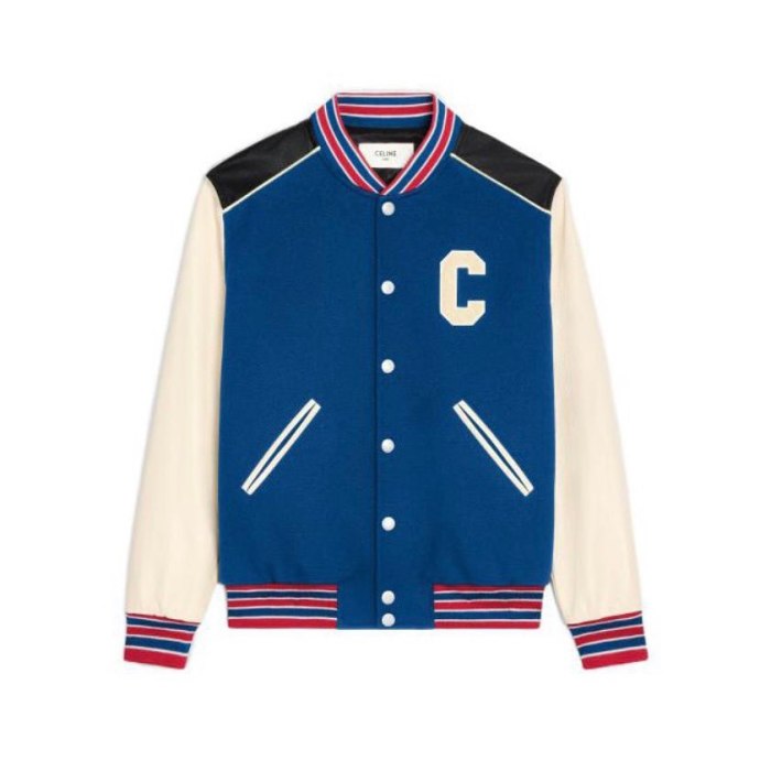 Celine Blue Baseball Jacket #nigo94375