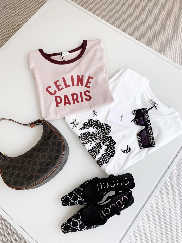 celine NIGO Cotton Striped Letter T-shirt Short Sleeve #nigo57243