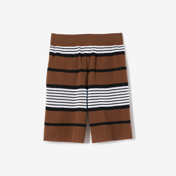 Burberry NIGO Striped Loose Hollow Summer Short Sleeve T-shirt Shorts Set Suit #nigo94475