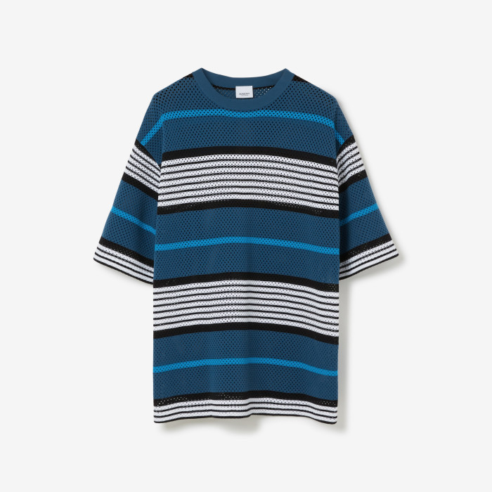 Burberry NIGO Striped Loose Hollow Summer Short Sleeve T-shirt Shorts Set Suit #nigo94475
