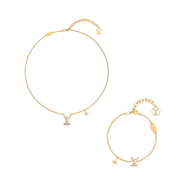 Louis Vuitton NIGO Gold Decoration Paired With Necklace Bracelet Set #nigo94428