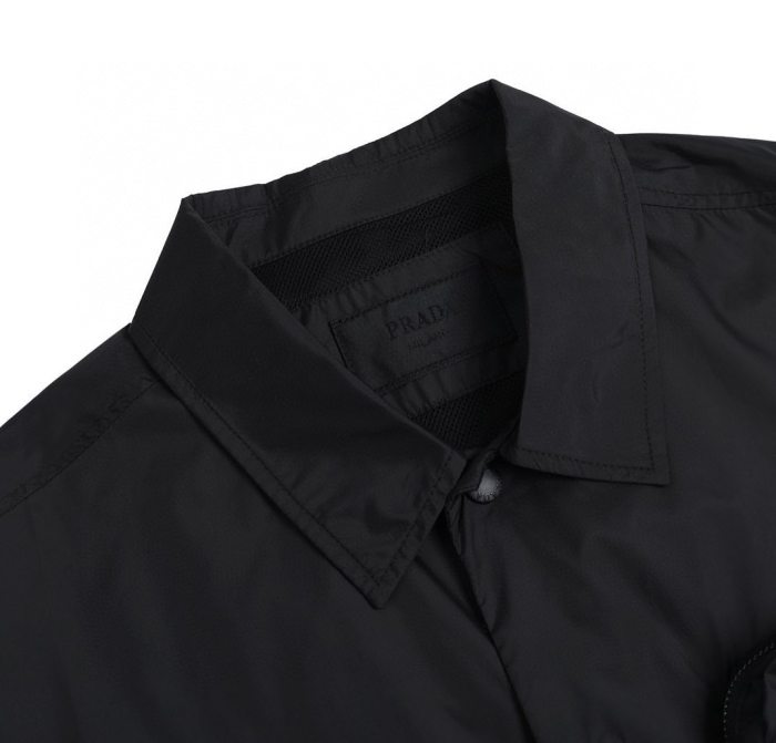 PRADA NIGO Nylon Short Sleeved Large Pocket Short Sleeved Buttoned shirt T-Shirt #nigo94482