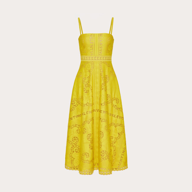 Valentino NIGO Summer Yellow Strap Dress #nigo57463