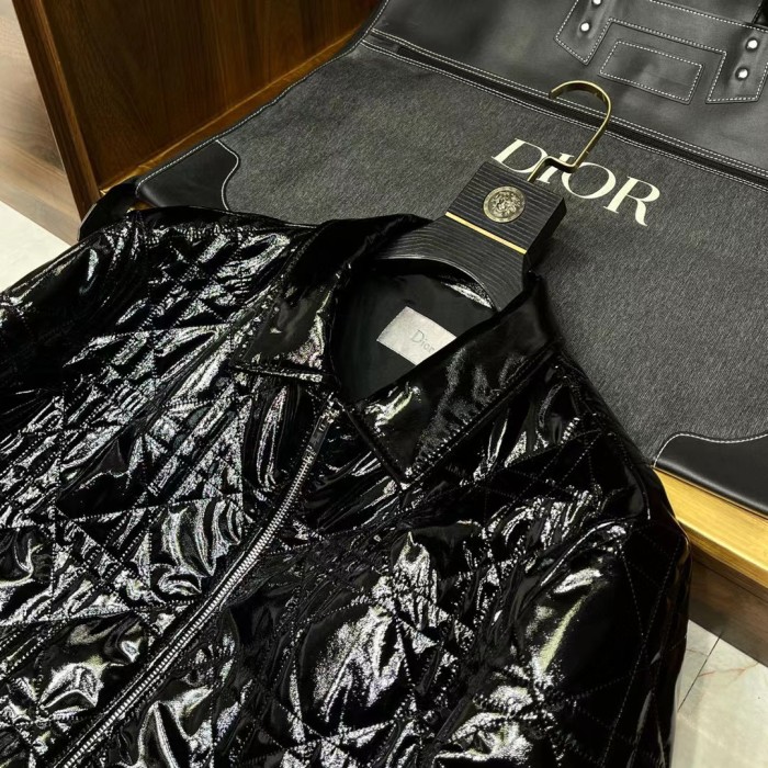 Dior NIGO Leather Zipper Jacket #nigo3421