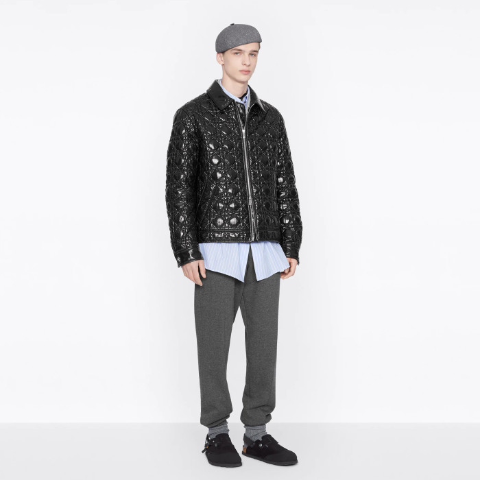Dior NIGO Leather Zipper Jacket #nigo3421