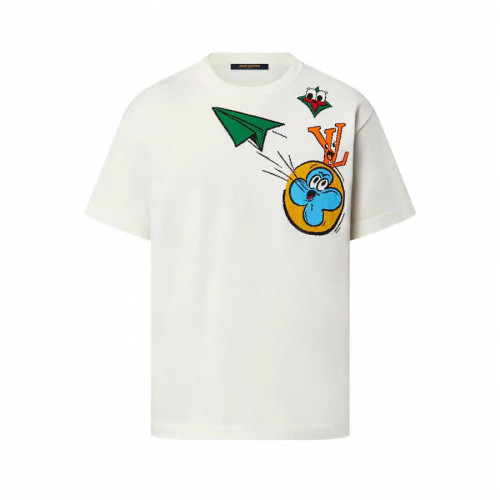 Louis Vuitton NIGO Summer Cotton White Short Sleeve T-shirt #nigo5884 #nigo57524