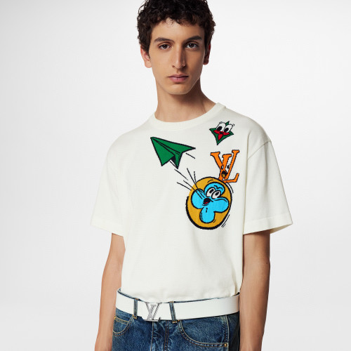 Louis Vuitton NIGO Summer Cotton White Short Sleeve T-shirt #nigo5884 #nigo57524