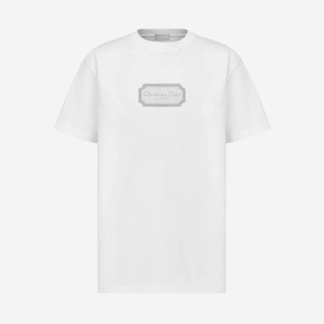 Dior NIGO Embroidered Logo Round Neck Solid T-shirt #nigo3498