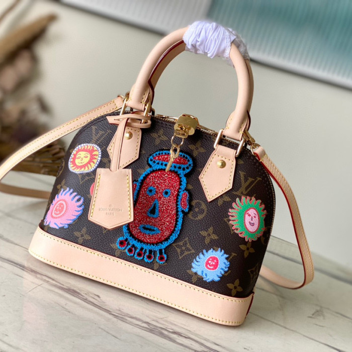 Louis Vuitton NIGO Leather Pumpkin Shell Handheld Crossbody Bag #nigo57653