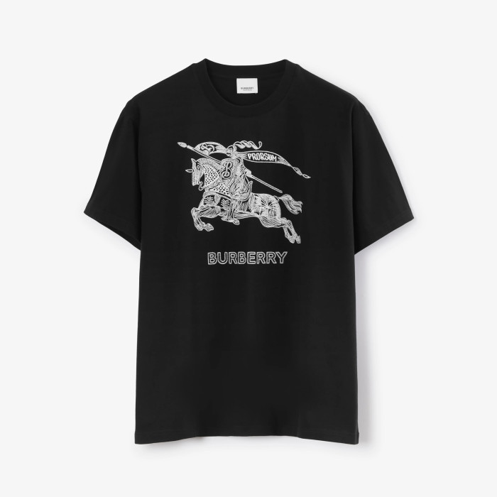 Burberry NIGO Black Equestrian Knight Short Sleeve T-shirt #nigo94686