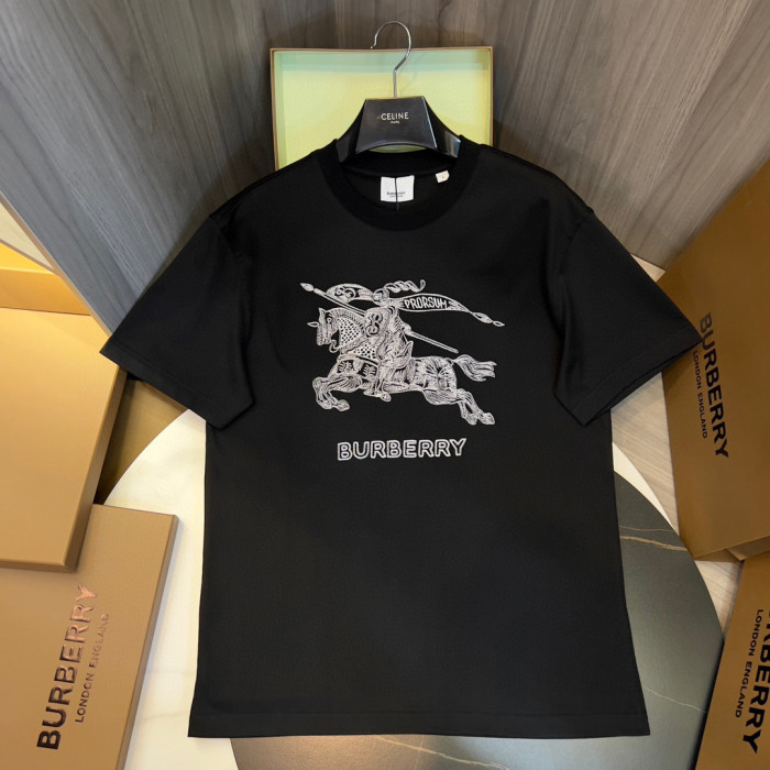 Burberry NIGO Black Equestrian Knight Short Sleeve T-shirt #nigo94686