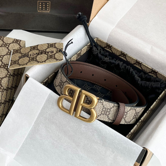 Balenciaga NIGO Canvas Leather Belt #nigo94624