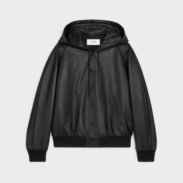 Celine Hooded Leather Jacket Coat #nigo94596
