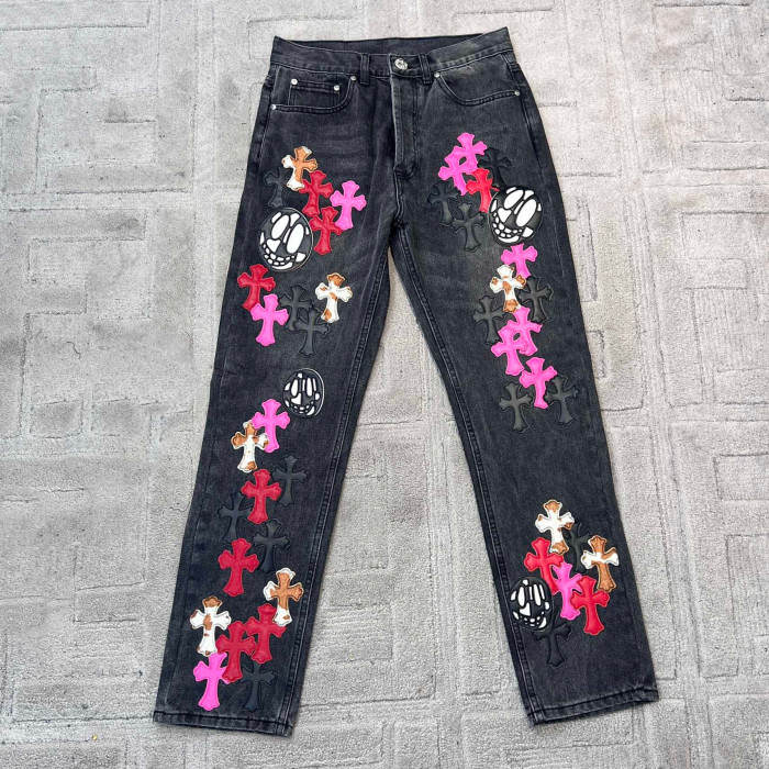 Chrome Hearts NIGO Washed Colorful Jeans Pants #nigo94677