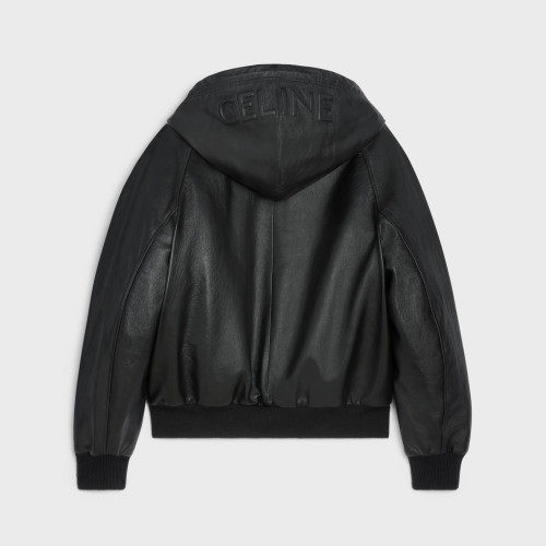 Celine Hooded Leather Jacket Coat #nigo94596