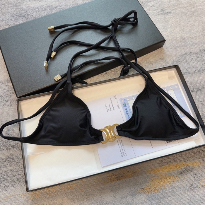 Celine NIGO Summer Black Bikini Two Piece Set #nigo57918