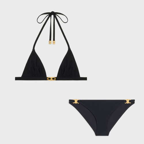 Celine NIGO Summer Black Bikini Two Piece Set #nigo57918