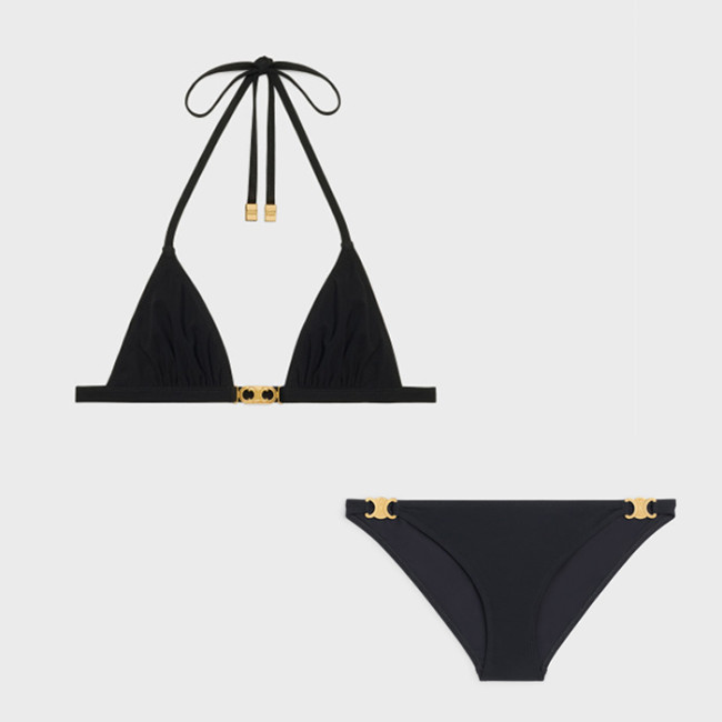 Celine NIGO Summer Black Bikini Two Piece Set #nigo57918