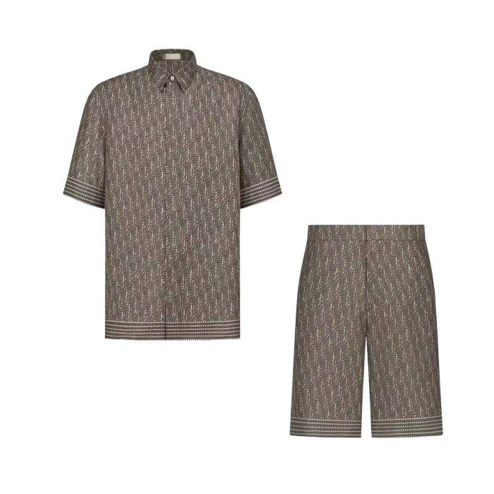 Dior NIGO Short Sleeve Shirt Shorts Suit Set #nigo5941