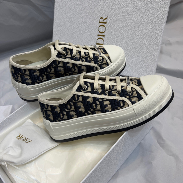 Dior Old Flower Canvas Flat Bottom Shoes #nigo58137