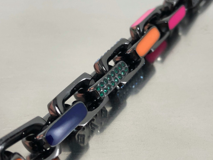 Louis Vuitton NIGO Black Chain Bracelet Necklace #nigo84152