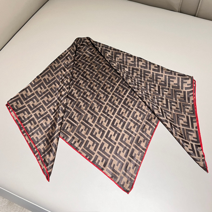 Fendi NIGO Coffee Printed Square Scarf #nigo57962