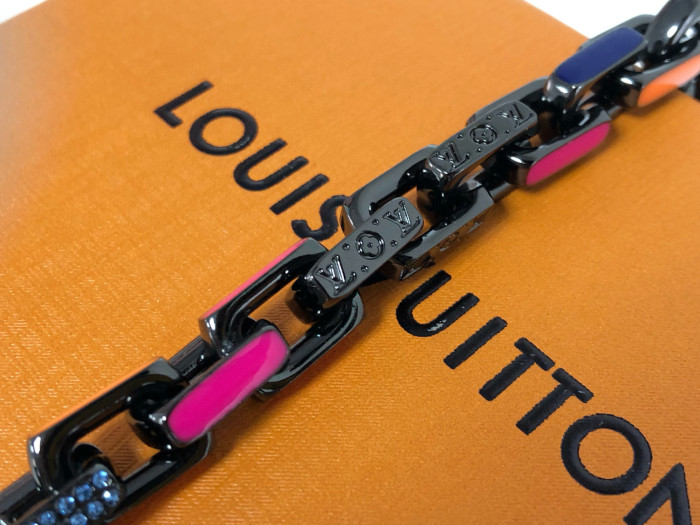 Louis Vuitton NIGO Black Chain Bracelet Necklace #nigo84152