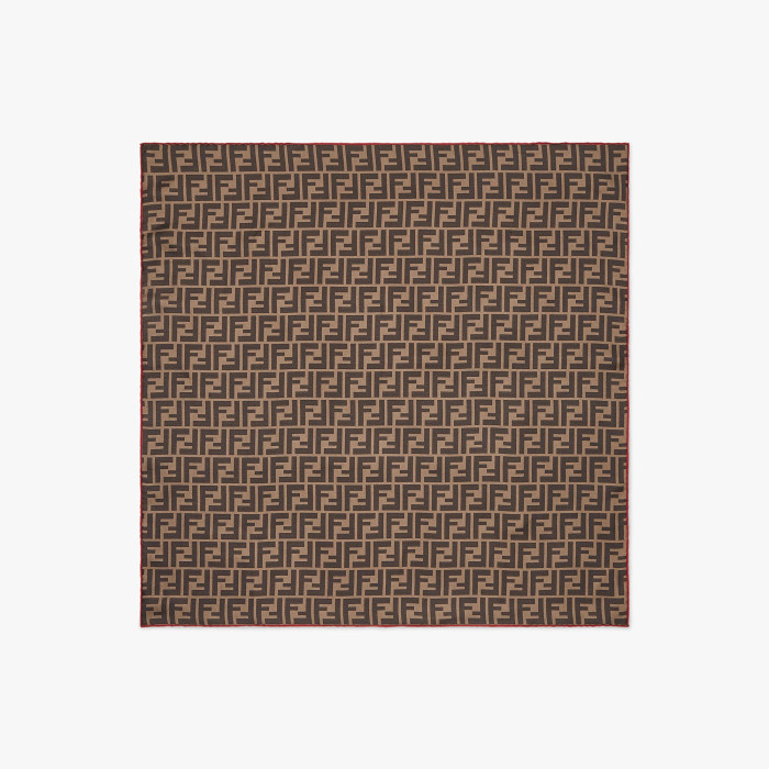 Fendi NIGO Coffee Printed Square Scarf #nigo57962