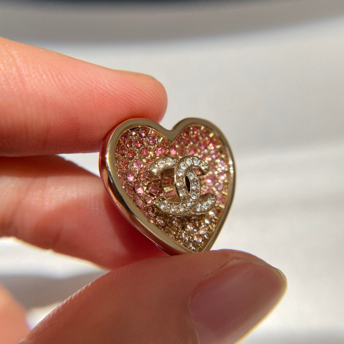 Chanel NIGO Pink Love Shiny Diamond Earrings #nigo84146