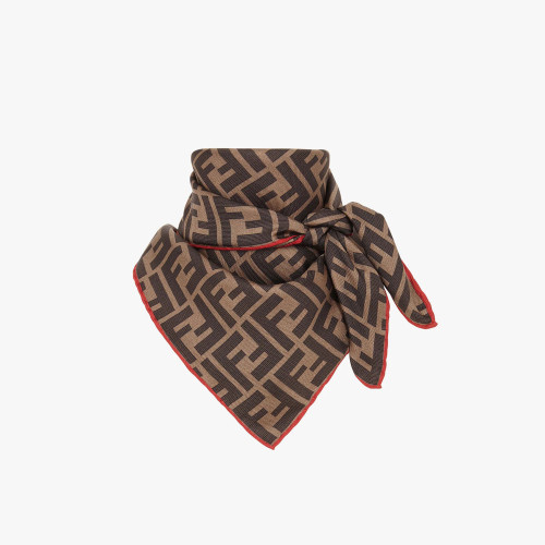 Fendi NIGO Coffee Printed Square Scarf #nigo57962