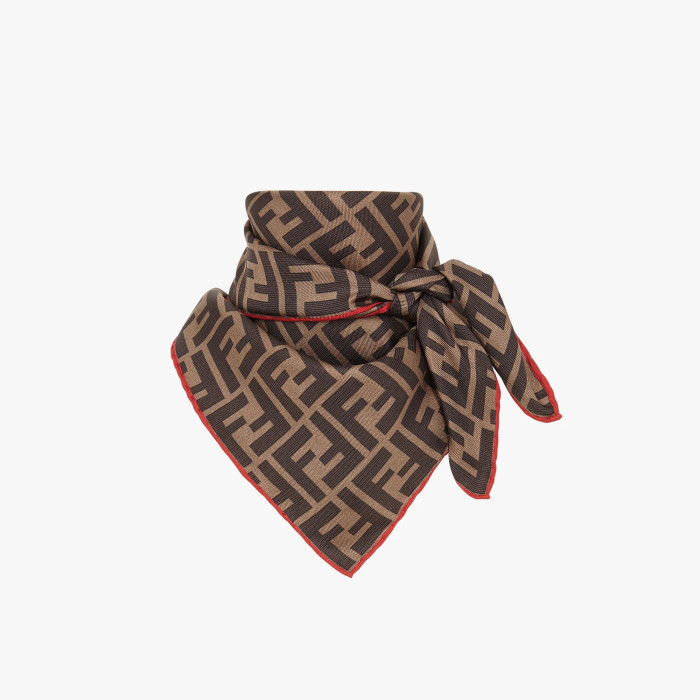 Fendi NIGO Coffee Printed Square Scarf #nigo57962