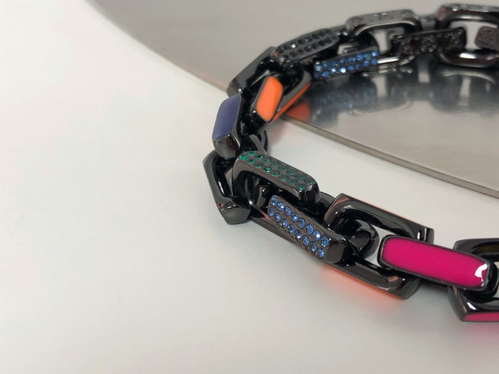 Louis Vuitton NIGO Black Chain Bracelet Necklace #nigo84152