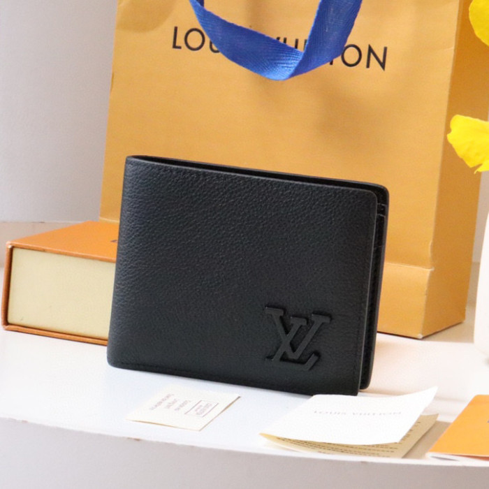 Louis Vuitton NIGO Black Leather Letter Wallet #nigo58144