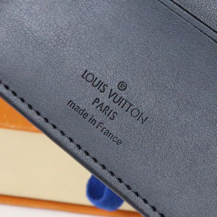 Louis Vuitton NIGO Black Leather Letter Wallet #nigo58144