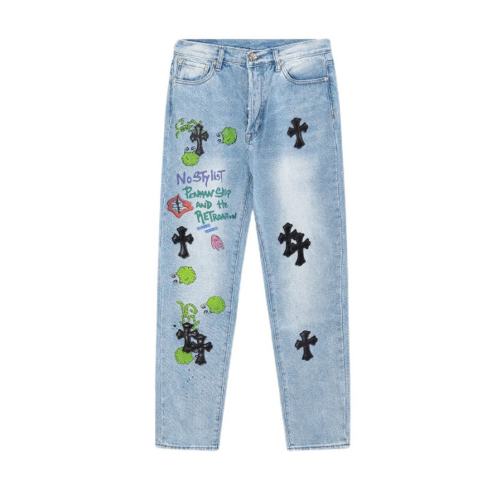 Chrome Hearts NIGO Washed Colorful Jeans Pants #nigo94677