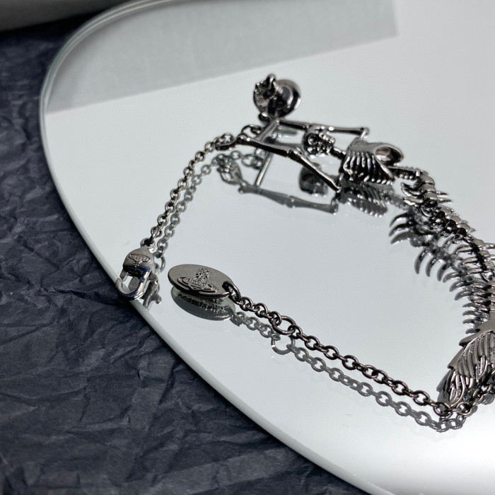 Vivienne Westwood NIGO Black Decorative Chain Bracelet #nigo84137