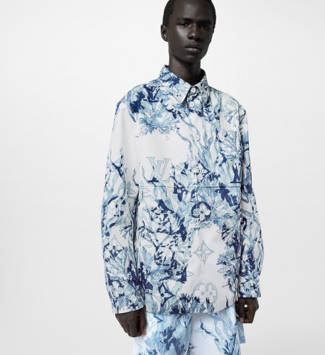 Louis Vuitton Coral Printed Long Sleeved Shirt #nigo94796