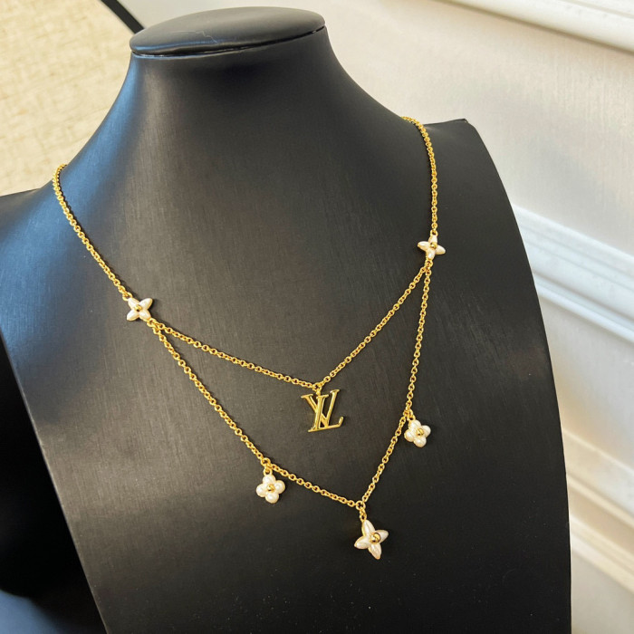 Louis Vuitton NIGO Gold Flower Decorative Necklace Bracelet #nigo84134