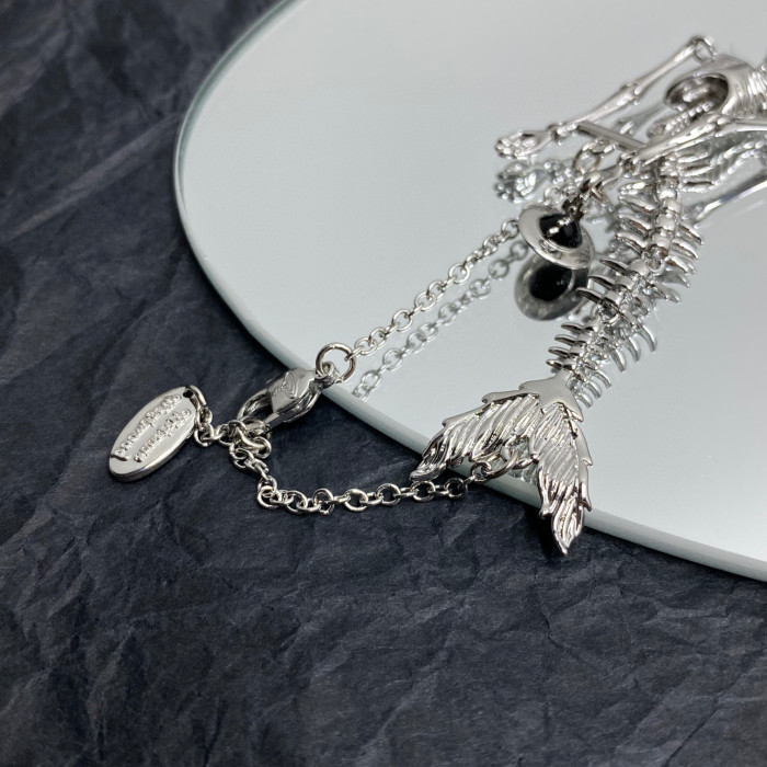 Vivienne Westwood NIGO Black Decorative Chain Bracelet #nigo84137
