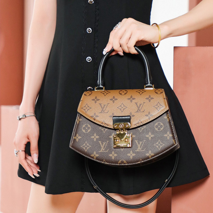 Louis Vuitton NIGO Leather Printed Irregular Portable Bag  #nigo21126